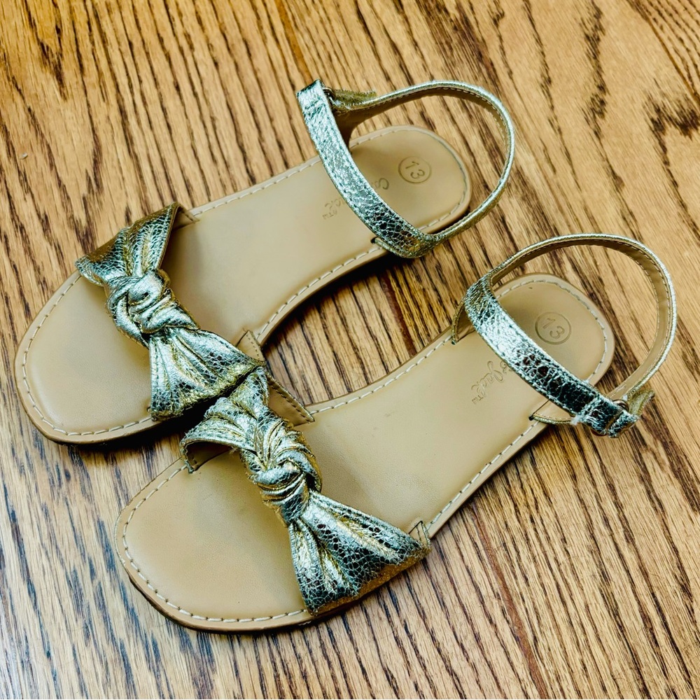 Girls Cat & Jack Gold Sandals, Size 13